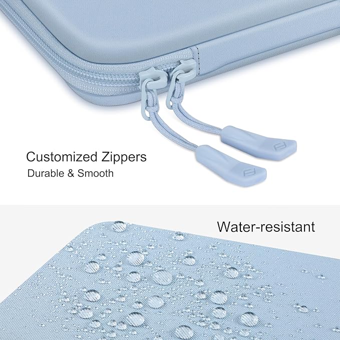 FINPAC Hard Laptop Sleeve Case for 15.3 inch MacBook Air M5 M4 M3 M2 (2026-2023) A3448 A3241 A3114, 16.2 inch MacBook Pro 2026 M5/M4/M3/M2/M1 Pro/Max, Waterproof Case for Surface Laptop, Ice Blue