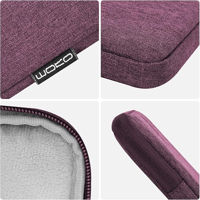 MoKo 9-11 Inch Tablet Sleeve Bag Carrying Case Fits New 11inch iPad Air M4, iPad A16 2025, iPad Pro 11 M4, Air 5/4/3, iPad 10/9/8th Gen, Tab S8/S9 11", Tablet Carrying Case, Purple