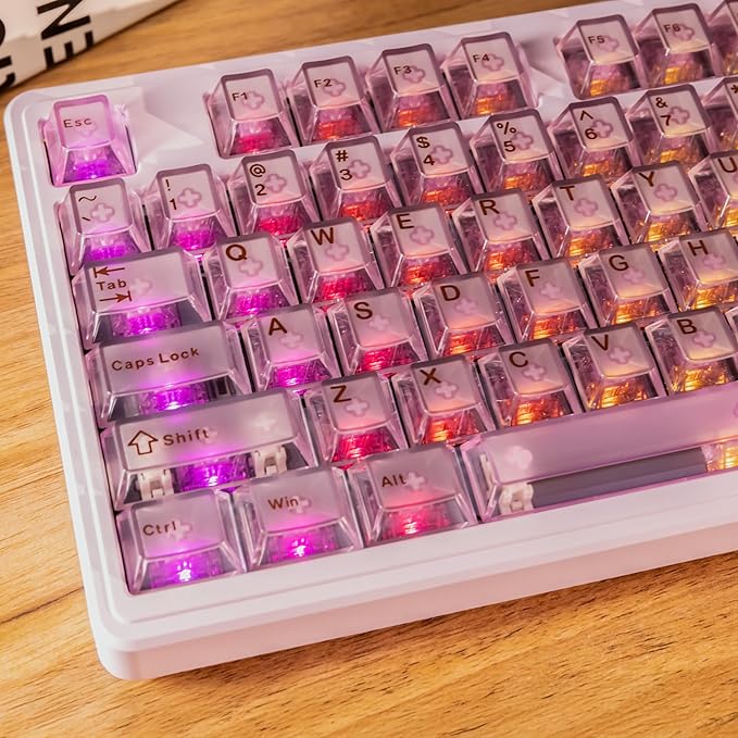 PMOKEY Aurora 80 CNC Full Aluminum Wireless Mechanical Keyboard with VIA/QMK, 8000mah Battery, Tri-Mode Wireless Gaming Keyboard Custom Hot Swappable RGB Backlit for Windows/Mac/PC (Ultra Purple)