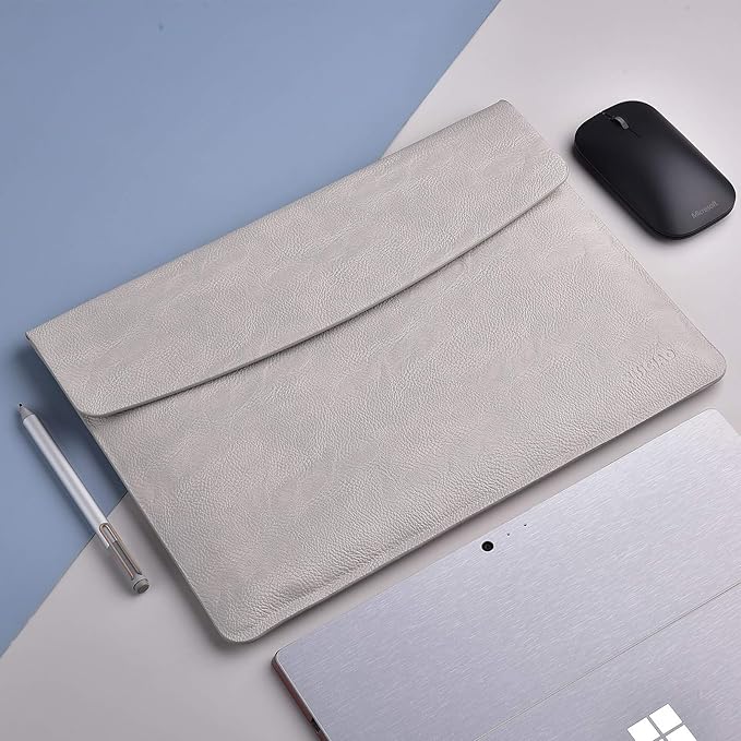 Surface Pro 11th/10/9/8/7/6/5/4/Pro X Sleeve case, for Microsoft 12-12.3-13 Inch Tablet Waterproof Ultrathin Carrying Cover with Small Bag (Palladium)