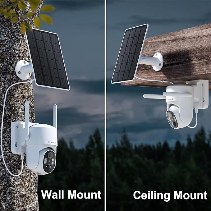 No WIFI Security Camera No Internet Needed, 4G LTE Cellular Security Camera Outdoor Wireless, Solar Power Security Camera Outside, PIR Sensor, 2K Color Night Vision, 360View, 2-Way Talk, IP66
