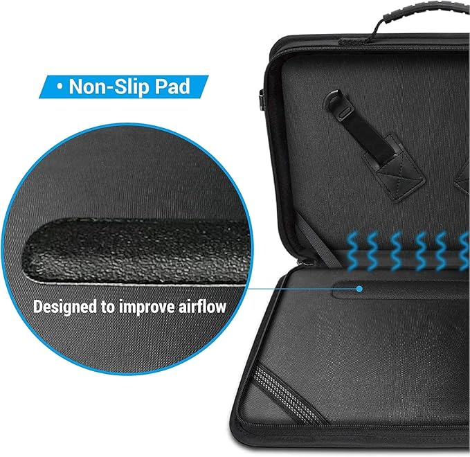 iBenzer 20 PackStay in 2.0 13 Inch Shockproof Protective Always On Laptop Sleeve Case for 13.3 MacBook, Chromebook, Surface, Ultrabook, Black LS-BPS-0113BK