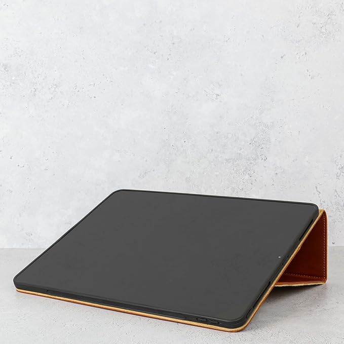 Casemade Real Leather Case Compatible with iPad 11th Gen A16 2025 / 10th Gen (2022) - Full-Grain Leather Cover, Auto Sleep/Wake, Dual Stand Position (Tan)
