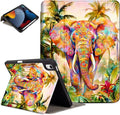 Lokigo iPad (A16) 11th Generation Case 11 Inch (2025), iPad 10th Generation Case 2022, Multi-Angle Viewing 10th/11th Gen iPadCase, Elephant