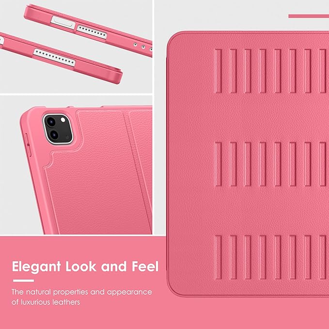 VIKESI Case for iPad Pro 12.9 6th / 5th / 4th / 3rd Generation Case 2022/2021/2020/2018,Multiple Angles Magnetic Stand Cover,Shockproof Soft Back,Pencil Holder,and Auto Sleep/Wake,Watermelon