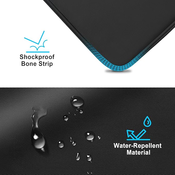 Lacdo Tablet Sleeve Bag Carrying Case for 13 inch New iPad Air M4 M3 M2 2026-2024, 13 inch iPad Pro M5 M4 2025-2024, 12.9" iPad Pro with Magic Keyboard, Water-Resistant iPad Pro Air Bag, Black