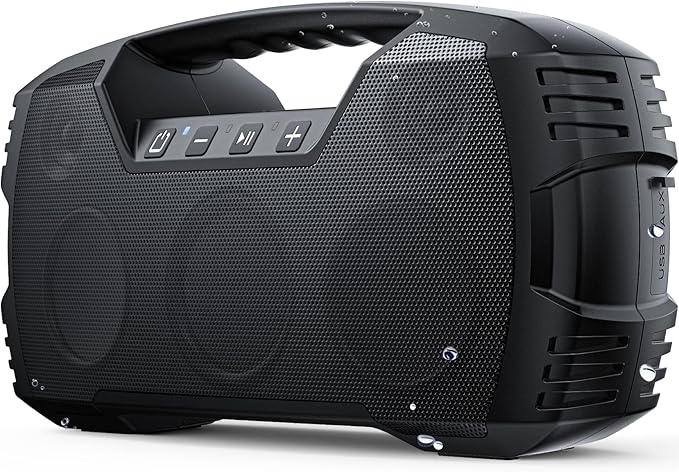 Portable Wireless Bluetooth Speaker, 40W (60W Peak) Loud Sound IPX7 Waterproof Speakers, 32H Playtime, Outdoor Speaker, Rich Bass, BT 5.0, TWS Pairing, Built-in Mic, for Party, Pool, Beach, Gifts