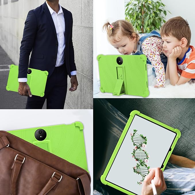 ATOOZ for TCL NXTPAPER 11 Plus Tablet Case 2025 (9649X) with PC Stand Soft Silicone Kids Case for TCL NXTPAPER 11 Plus 11.5 Inch (Green)