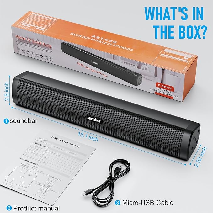 Dnil Portable Long bar Speaker, Bluetooth Wireless Speaker, a Wireless Bluetooth Speaker Suitable for Indoor and Outdoor use, Ideal for TV, Parties, The Beach, and Vacations.