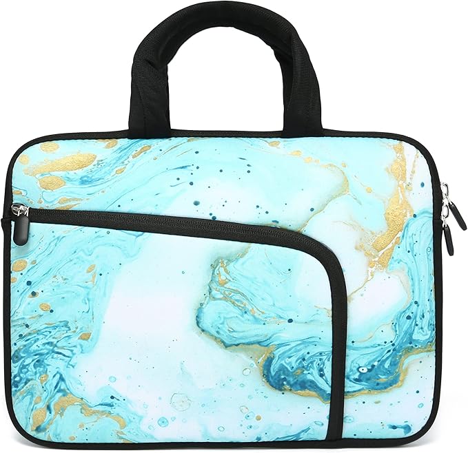 11 11.6 12 12.1 12.5 inches Laptop Sleeve Chromebook Case Ultrabook Case Notebook Sleeve PC Messenger Bag Tablet Case Neoprene Handle Sleeve for Adult Men Women, Two Pockets (Vast Ocean)