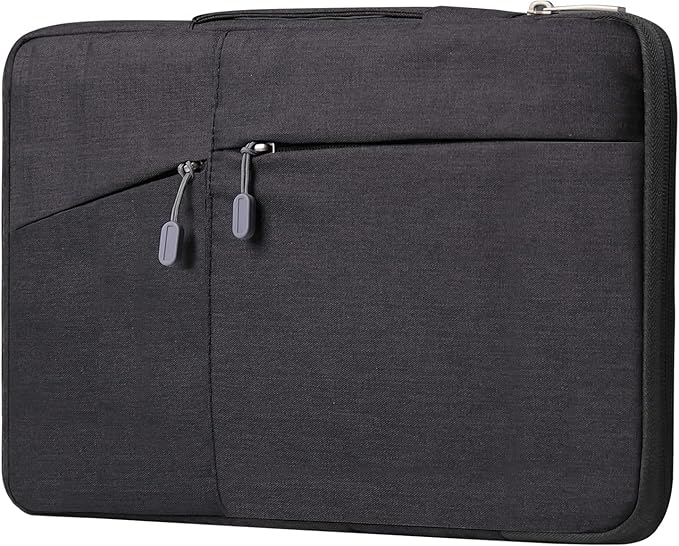 Megoo 15" Laptop Sleeve for Microsoft Surface Laptop 5/4/Book 3 15.6", MacBook Air 15.3"/Pro 16.2", Samsung Galaxy Book 15.6", Carry Case for 15" 16" Chromebook Computer(Black)