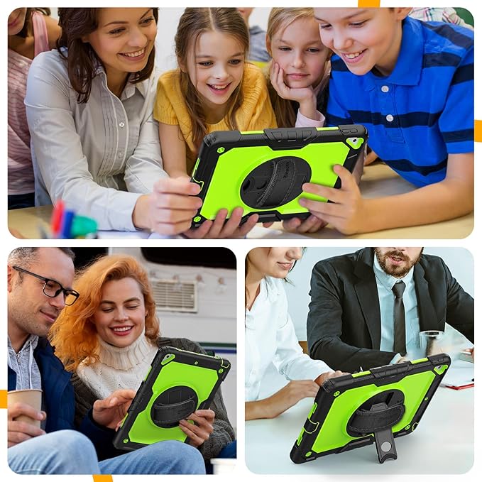 Timecity for iPad Air 3/ Pro 10.5 Inch Case, 360° Rotating Stand, Pencil Holder, Shockproof with Screen Protector & Shoulder Strap - Heavy Duty Protection Case for iPad Air 3rd Gen - Green
