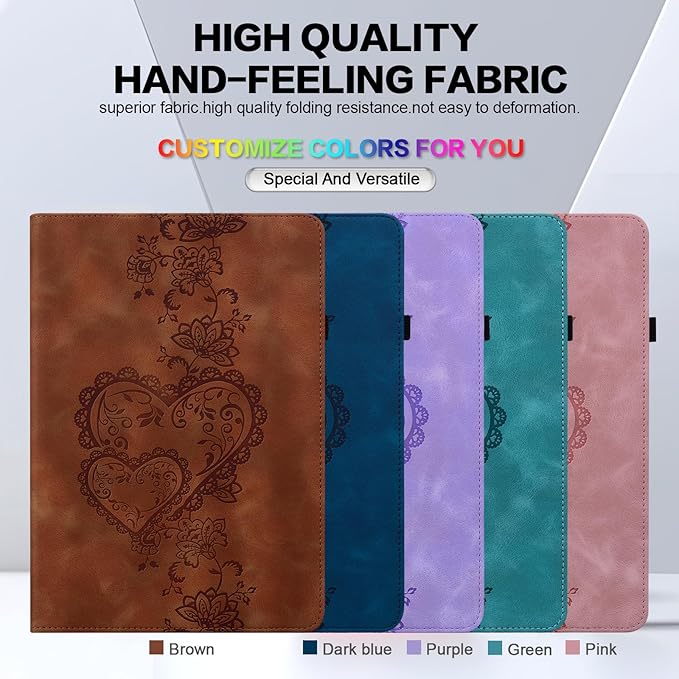 Case for iPad 9th/ 8th/ 7th Generation Case 10.2 Inch (2021/2020/2019 Release), iPad Air 3 2019/ Pro 10.5 2017 with Pencil Holder Flip Wallet Leather Cover - Brown