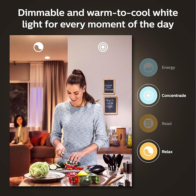 Philips Hue 75W A19 White and Color Ambiance LED Smart Color-Changing Bulb - Pack of 4 - E26 Indoor - Control with Hue App - Compatible with Alexa, Google Assistant, and Apple Homekit