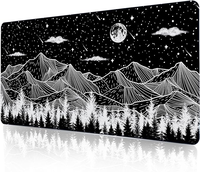 Lokigo Black Desk Pad, Office Desk Mat, Large Mouse Pad Gaming, Waterproof Laptop DeskPad for Office and Home, Black, 31.5" x 15.7"