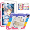 For iPad Air 5th 4th Generation 10.9 inch Case with Screen Protector [15ft Drop Protection] iPad Pro 11 Case 4th 3rd 2nd 1st Gen (2022 2021 2020 2018) for Kids W/ 360 Stand Hand/Shoulder Strap