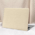 Seorsok Compatible with New MacBook Air 13.6 inch Case M5 M4 M3 M2 2026 2025-2022 Release A3449 A3240 A2681 A3113,Elegant Leather Plastic Hard Shell Case with Keyboard Cover,Khaki No Logo Cutout