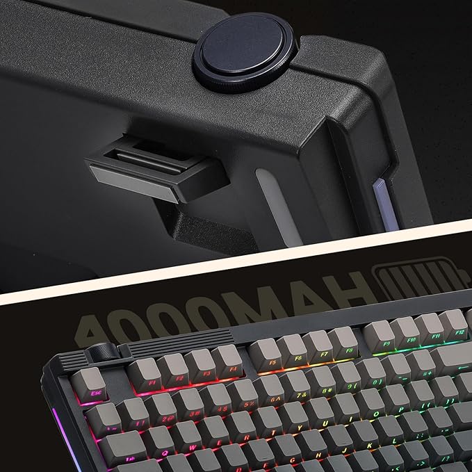 Redragon K729 PRO 80% Wireless Gasket RGB Gaming Keyboard, 3-Mode TKL Mechanical Keyboard w/Knob Control, Gradient PBT Keycaps, Hot-Swap South-Facing Socket & 5-Layer Dampener, Custom Silent Switch