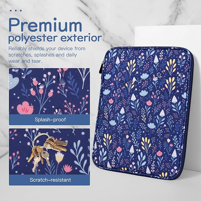 Dadanism 13 Inch Tablet Sleeve Bag Carrying Case for iPad Pro 13" M5/M4 2025/2024, iPad Air 13" M4/M3 2026/2025, iPad Pro 12.9", Galaxy Tab S10+/S9 FE+/S9+ 12.4", Remarkable Paper Pro 11.8",Night Blue