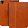 Casemade Real Leather Case Compatible with iPad Pro 11” 1st/2nd/3rd/4th Gen (2018/2020/2021/2022) - Full-Grain Leather Cover, Auto Sleep/Wake, Dual Stand Position (Tan)
