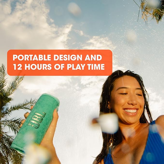 JBL Flip 6, Pink - Waterproof, Portable & Durable Bluetooth Speaker - Up to 12 Hours of Wireless Streaming - Includes Noise-Canceling Speakerphone, Voice Assistant Connect+