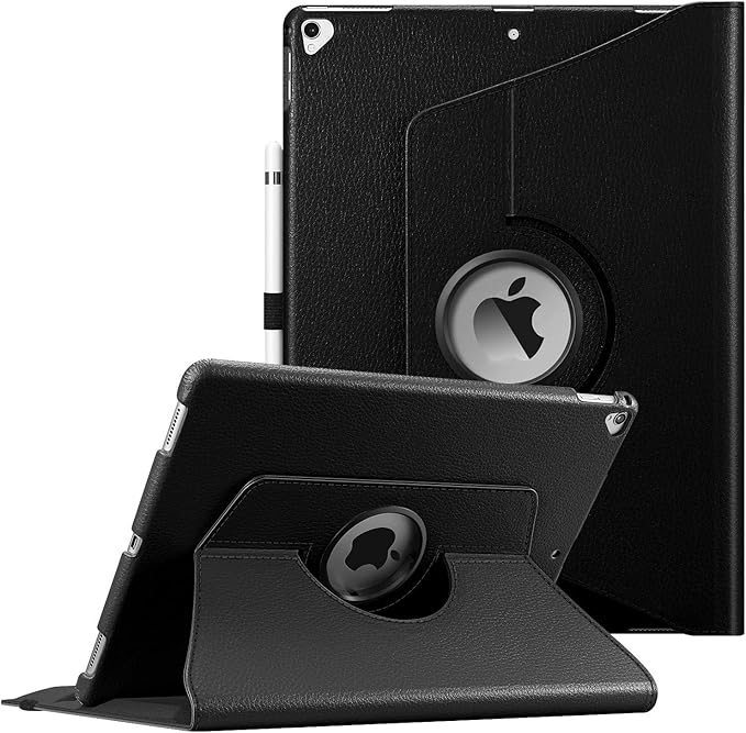 Fintie Rotating Case - 2017/2015 iPad Pro 12.9 inch (Old Model) 1st & 2nd Gen Case, 360 Degree Swiveling Stand Protective Back Cover, Supports Auto Wake/Sleep, Black