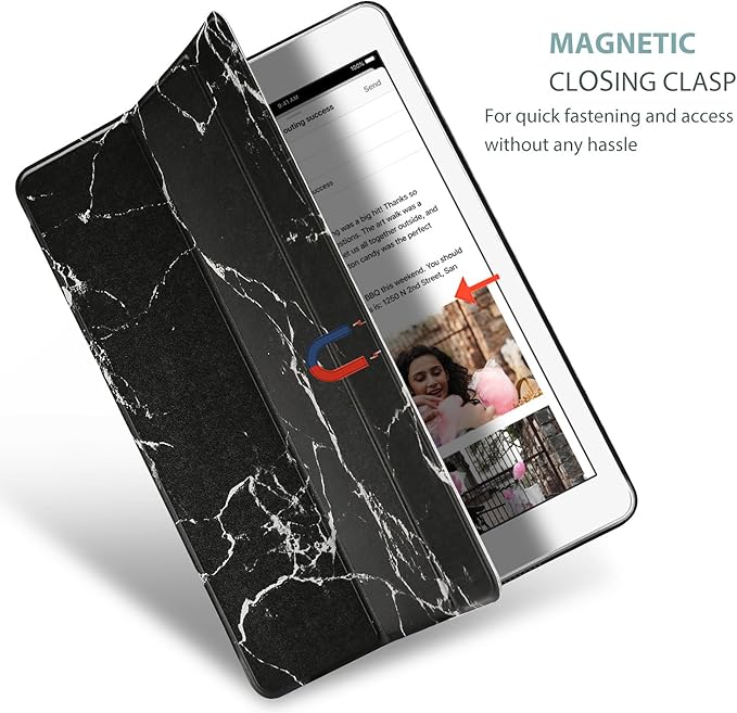 ProCase Smart Case for 10.5” iPad Air 3rd Generation 2019 / iPad Pro 2017, Slim Stand Cover with Translucent Frosted Back for iPad Air 3 -Blackmarble