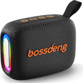 Portable Waterproof Bluetooth Speaker IPX5 for Outdoor,HD Sound All-Day Playtime, BT5.3,Wireless Speakers with Lights, Essentials for Beach/Party/Camping,Gifts for Men Women Boys Girls-Black