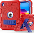 Sibeitu Case for iPad 11th A16/ 10th Generation 10.9 Inch 2025/2022, Hard 10th Gen i Pad Case with Stand & Pencil Holder, Shockproof Protective 10.9 inch iPad 10th Gen Cover for Kids Girls Boys, Red