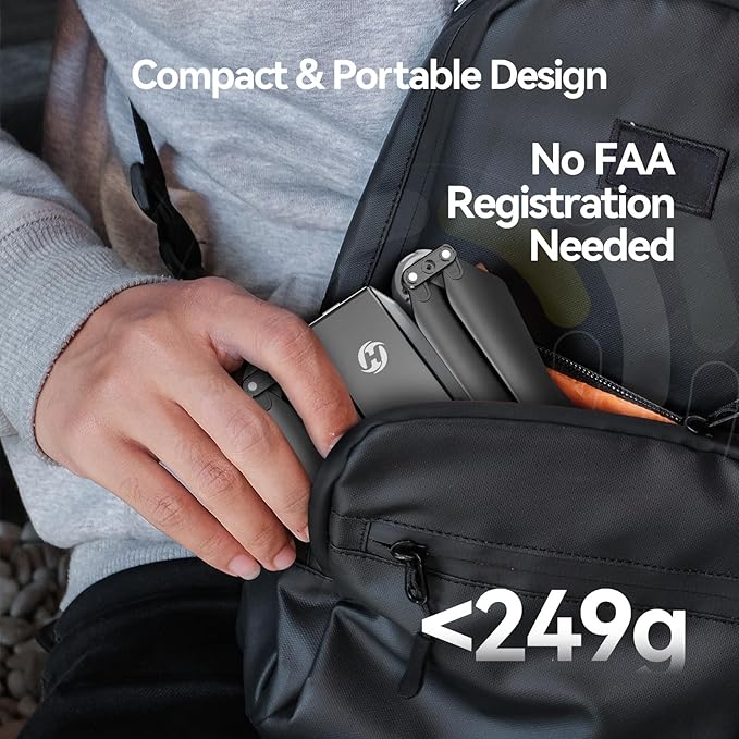 Holy Stone HS440D GPS Drones with Camera for Adults 4K UHD Camera, Unger 249g with GPS Auto Return, Follow Me, Waypoints and Customized Carrying Case