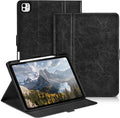 Slim Case for iPad Pro 11 Inch M5/M4 (2025/2024) A3357/A3358/A2836/A2837 with Pencil Holder,Lightweight Cover,Magnetic Closure,Multi Angle Stand,Typing Angle,Auto Sleep/Wake,Black