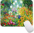 Square Mouse Pad Flowers Floral,Personalized Premium-Textured Custom Mouse Mat Design,Washable Mousepad Lycra Cloth,Non-Slip Rubber Base Computer Mouse Pads for Wireless Mouse