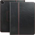 Casemade Real Leather Case Compatible with iPad Pro 13” M5 (2025)/M4 (2024) - Full-Grain Leather Cover, Auto Sleep/Wake, Dual Stand Position (Black)