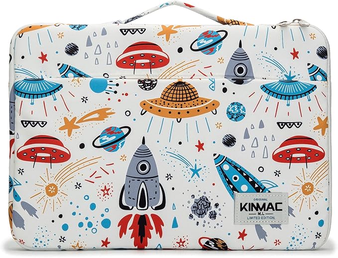 Kinmac 360° Protective Water Resistant Laptop Sleeve case Bag with Handle for MacBook Pro 14 inch,13.5 inch-13.9 inch and 14 inch Laptop(Spaceship)