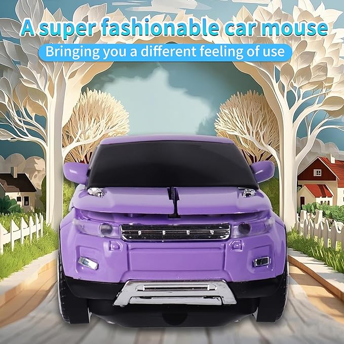 elec Space Wireless Mouse Car Computer Mouse for PC Laptop (Purple)