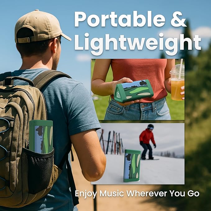 OontZ Angle 3 (4th Gen) – Portable Bluetooth Speaker, 12W Stereo Sound, 24 Hour Playtime, Rich Bass, 100 Foot Wireless Range, Waterproof, Home, Outdoor, Travel, Great Gift and Golf Speaker (Green)