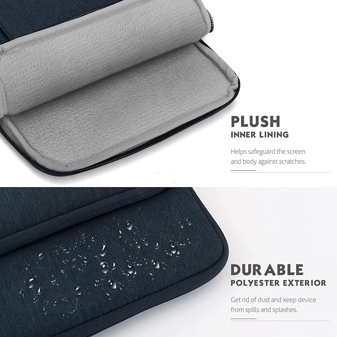 MoKo 9-11 Inch Tablet Sleeve Bag Carrying Case with Storage Pockets Fits New 11-inch iPad Air M4 2026/iPad Pro M5, iPad Pro/A16 11, iPad Air 5/4th 10.9, iPad 9/8th 10.2, Tab S8/S9 11, Indigo