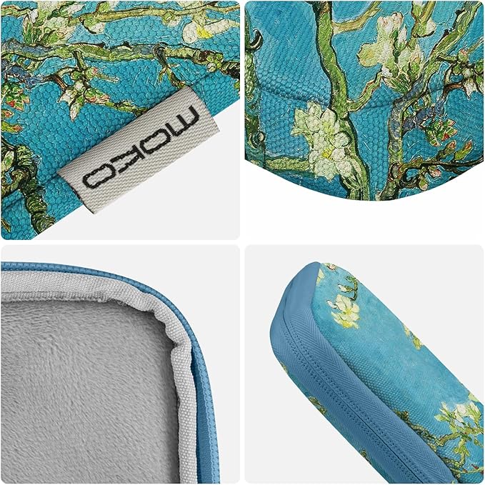 MoKo 9-11 Inch Tablet Sleeve Bag Carrying Case Fits New 11inch iPad Air M4, iPad A16 2025, iPad Pro 11 M4, Air 5/4/3, iPad 10/9/8th Gen, Tab S8/S9 11", Tablet Carrying Case, Apricot Flower