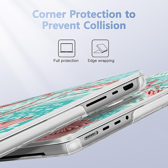 May Chen for 2026 MacBook Pro 14-inch M5 M4 M3 M2 M1 Pro/Max Chip, Release 2026 2025-2021, Model A3427 A3426 A3434 A3112 A3401 A3185, Plastic Hard Shell with Keyboard Cover, Flamingo