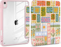 Case for iPad Air 13 inch 2026 M4 2025 M3 2024 M2 Release Slim Lightweight Shockproof Cute Printed Cover with Clear Back TPU Edge Pencil Holder Trifold Stand Auto Wake Sleep, Flower Patchwork