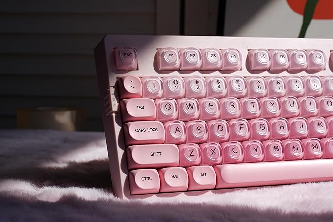 ZORNHER ZH980 Foundation Mechanical Keyboard,95% Pink Creamy Keyboard with Number Pad,Cute Jelly MOA Profile Keycaps,Creamy Sounding Linear Switches,Hot-Swappable,RGB Backlit