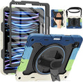 ROISKIN for iPad Pro 12.9 -Inch Case (6th, 5th, 4th & 3rd Gen) with HD Screen Protector, 360 Stand, Hand Strap, Pencil Holder,Shoulder Strap,Rugged Bulky Full Body 12.9 iPad Pro Case