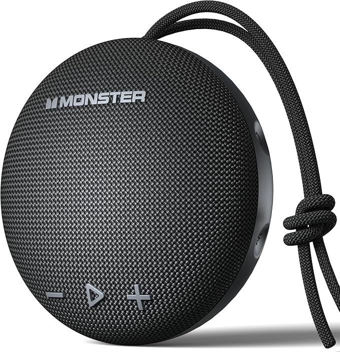 Monster Bluetooth Speaker, IPX8 Shower Speaker Waterproof, Bluetooth 5.4 with Loud HD Sound and Robust Bass, Extra Long Playtime Punchy, for Home, Beaches Portable Wireless Outdoor Speakers