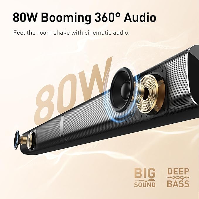 Karaoke Soundbar with Subwoofer for TV: Sound Bar with 2 Wireless Microphones - Home Theater Surround Sound System - Bluetooth Speaker with Remote Supports HDMI ARC/Optical/AUX/USB for TV/PC