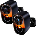 2026 Upgraded 2K Security Cameras Wireless Outdoor (2-Pack), Free Cloud & SD Storage, Long Battery Life, 2.4G/5G Wifi Support, Motion Detection, Color Night Vision, Spotlight, Waterproof, 2-Way Talk