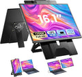 Laptop Screen Extender 16.1", 1200P FHD, Portable Monitor 360° Rotating Detachable Stand, Height Adjustable Monitor Extender for Laptop 13-17.5", Plug-Play for Tablet, PC, Phone, etc