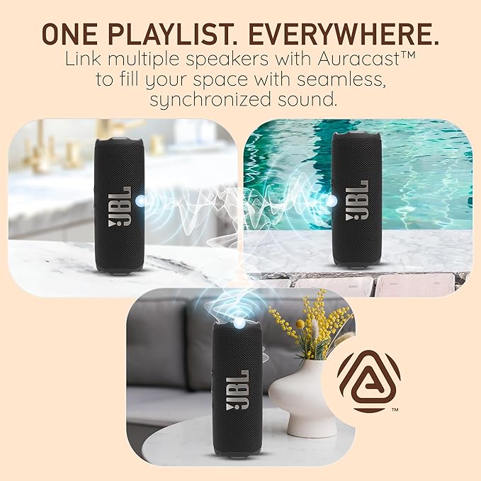 JBL Flip 7 Portable Bluetooth Speaker, IP68 Waterproof, Dustproof, Drop-Proof, PushLock System, AI Sound Boost, 16H Battery – Squad – Boomph's Comprehensive Ultimate Performance Cloth Solution
