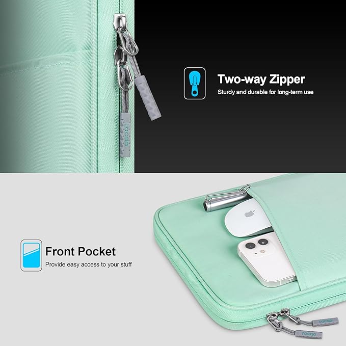 Lacdo Tablet Sleeve Bag Carrying Case for 11 inch iPad A16 / 11 inch iPad Air M4 M3 M2 / 11" iPad Pro M5 M4 / 10.9" iPad / 10.2" iPad / 10.9" iPad Air, 11" Samsung Galaxy Tab A9+, iPad Sleeve, Green