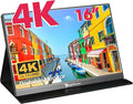 MAGICRAVEN 4K Portable Monitor, 16" 3840x2400 IPS Laptop Screen, 1500:1, 400 Nits Screen USB C HDMI Computer Gaming Display with Speakers & Smart Cover, Travel Monitor for PC Phone PS5/4 Xbox Switch