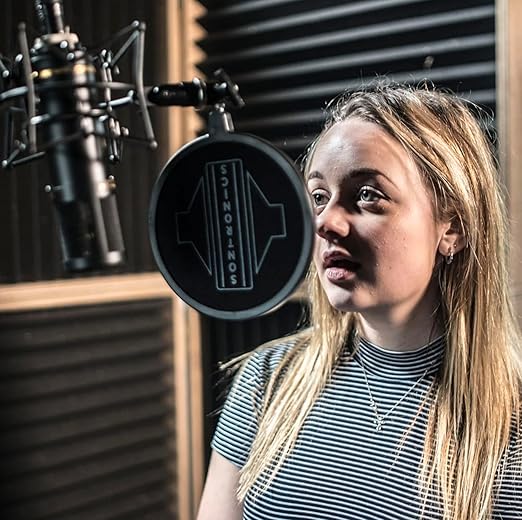 Sontronics STC-2 Pack Professional Large-Diaphragm XLR Studio Cardioid Condenser Microphone. Broadcast, Podcast & Recording. Shock Mount & Pop Shield. Lifetime Mic Warranty -Designed in UK - Silver